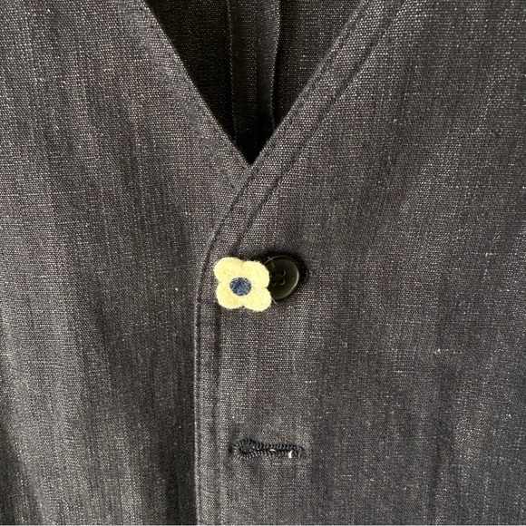 Lardini // Men’s Linen Navy Vest made in Italy size 48 - Picture 4 of 13